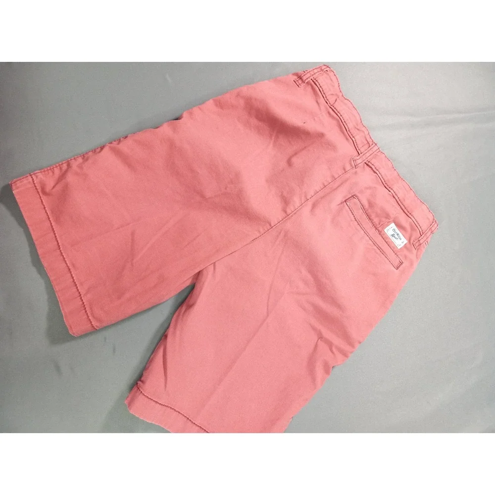 OshKosh Bgosh Boys Salmon‎ Pink Coral Chino Shorts Adjustable Waist Size 10